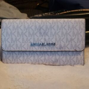 Michael Kors Light Gray Monogram Wallet
